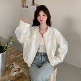 有货木耳边波点小清新棒球服外套2B218-C05-P150，控218，女装短外套，2B218