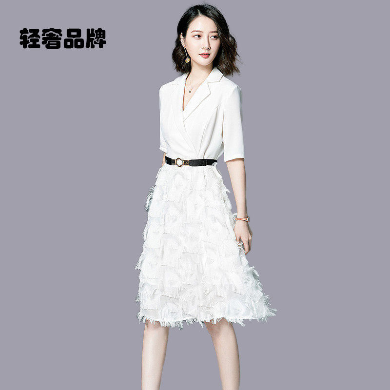 朗姿约定2025流行秋装西装裙子ol女装新款连衣裙夏季修身气质名媛