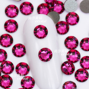 正品 施家2088平底圆形502紫红色美甲饰品钻耳环耳钉宠物发夹diy