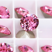 新品 奥钻施家水晶1088美甲尖底堆钻超闪209玫红圆形指甲饰品