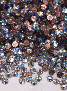 正品奥地利施家水晶华子001SHIM闪烁浅白平底美甲服装烫钻