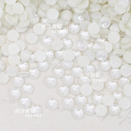 施华洛L139i电光白半圆珍珠美甲