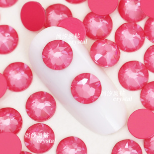 正品施家2088平底圆形L177i玫粉美甲饰品钻耳环耳钉宠物发夹diy