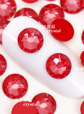 正品施家2088平底圆形L179i红彩美甲饰品钻耳环耳钉宠物发夹diy