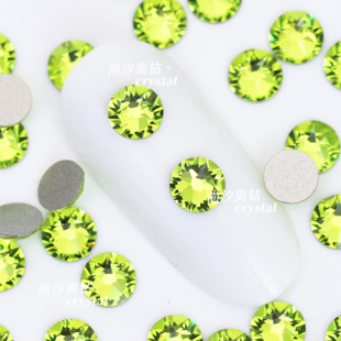正品 施家2088平底圆形337柑橘绿美甲饰品钻耳环耳钉宠物发夹diy