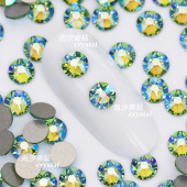 正品 施家2088平底圆形214shim橄榄绿闪烁美甲饰品钻耳环耳钉diy