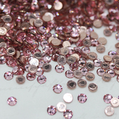 正品 奥地利施家水晶华子223浅粉色圆形平底美甲烫钻水晶饰品