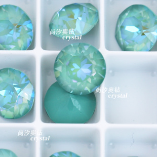正品 施家1088奥地利L147D丝光绿尖底圆形美甲饰品堆钻耳钉耳环diy