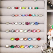 正品 6mm美甲饰品堆钻DIY 施家水晶4120尖底椭圆鸽子蛋6 4mm