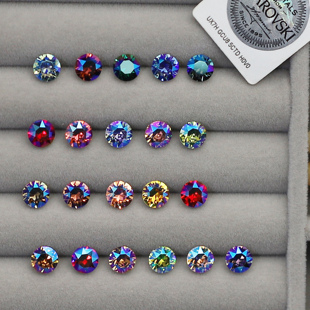 新品 奥钻施家水晶1088闪烁系列SS34美甲尖底堆钻超闪圆形指甲饰品
