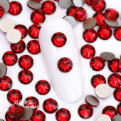 正品 施家2088平底圆形276斯嘉丽红美甲饰品钻耳环耳钉宠物发夹diy