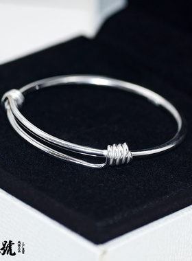 儿童可调节足银手镯