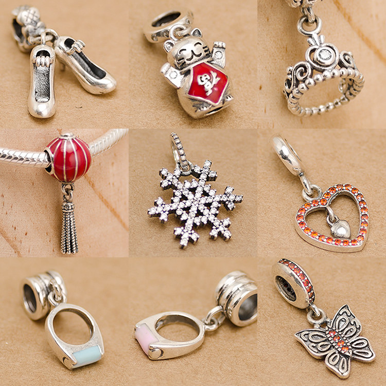 diy纯银手链挂饰吊坠