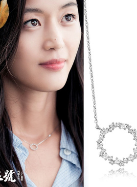 蓝色大海的传说日韩风圆圈项链