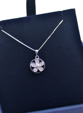 纯银可转动风车森系送女友吊坠