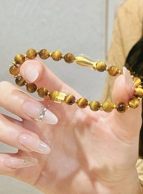 Millie招财暴富/天然虎眼石小黄鱼手链女轻奢小众新中式手串国潮