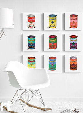 AndyWarhol安迪沃霍尔 彩色版 金宝汤罐头Campbell Soup 波普挂画