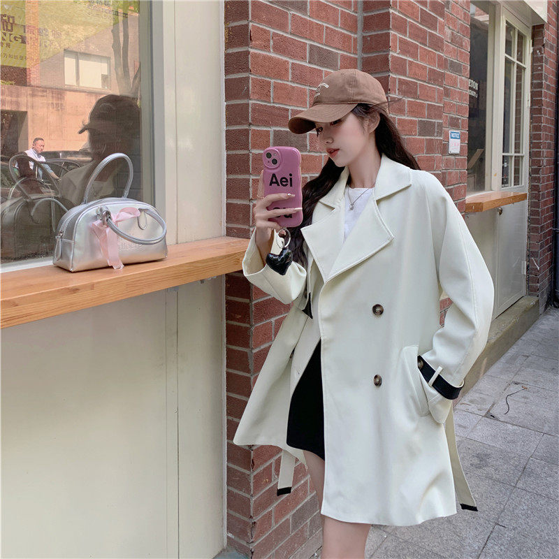 【现货】拼皮双排扣风衣款浙宝B252-2483-P140-k218，女装风衣，浙宝252