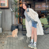 【现货】24春装撞色风衣浙宝B252-2428-P150-K218现货，女装风衣，浙宝252