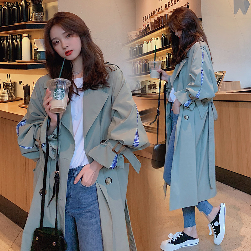 【现货】高点击撞色拼接风衣浙宝B252-19206-P130-K188，女装风衣，浙宝252