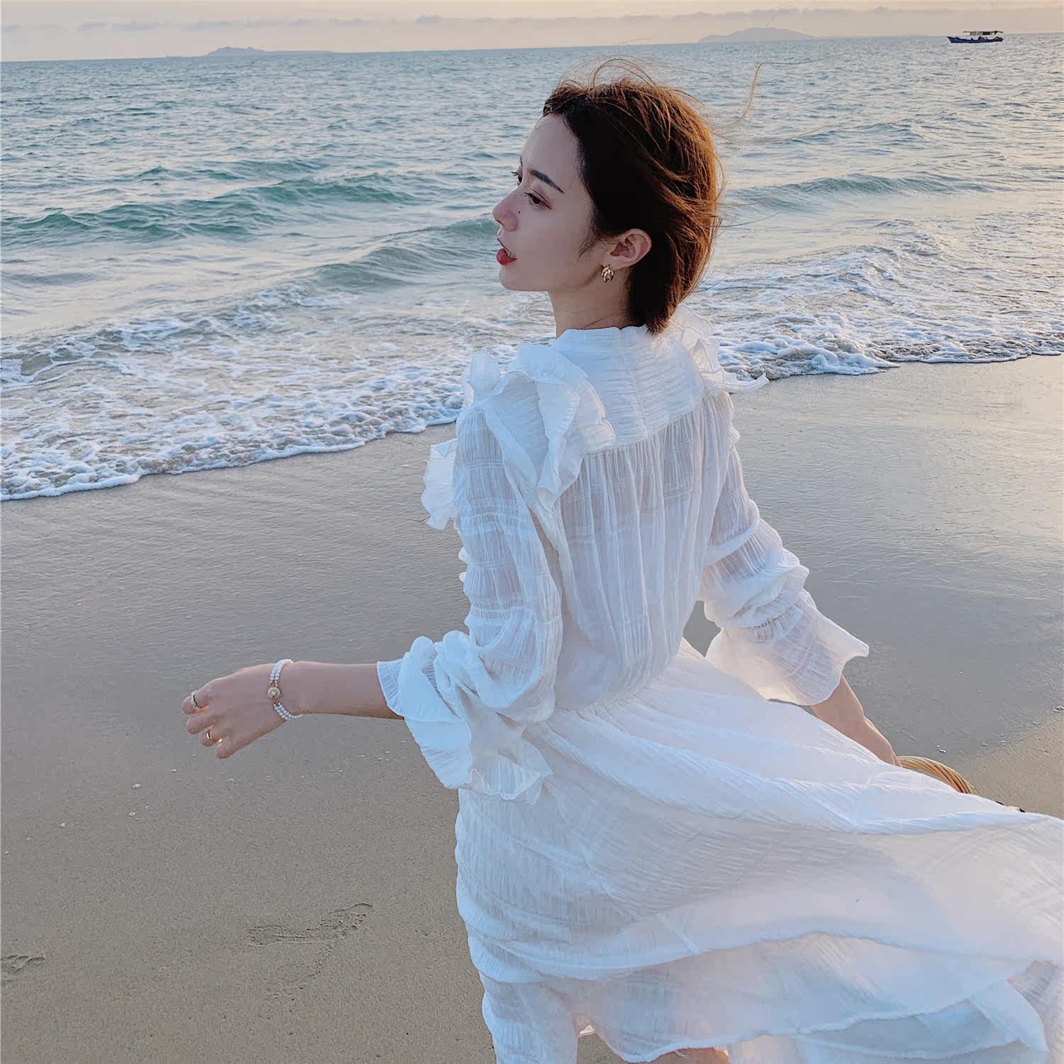 设计木耳宫室连衣裙浙宝B252-19306-P90K138现货，女装连衣裙，浙宝252