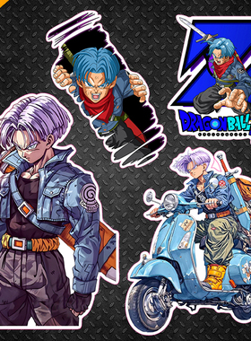 七龙珠特兰克斯电脑笔记本冰箱贴电动汽车反光磁力磁吸贴纸贴画