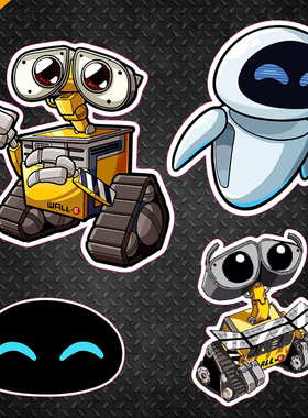 机器人总动员伊娃瓦力电脑笔记本冰箱贴电动汽车反光磁力磁吸贴纸