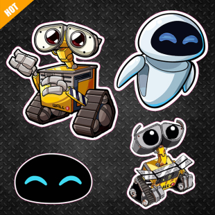 机器人总动员伊娃瓦力电脑笔记本冰箱贴电动汽车反光磁力磁吸贴纸