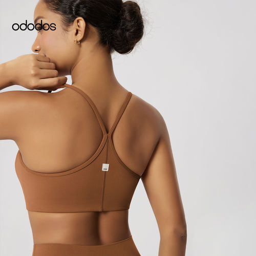 ododos 工字背运动背心带胸垫马拉松健身背心女美背瑜伽内衣外穿