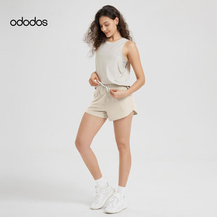 ododos 女士宽松休闲家居服运动可外穿短裤高弹跑步撸铁训练服女