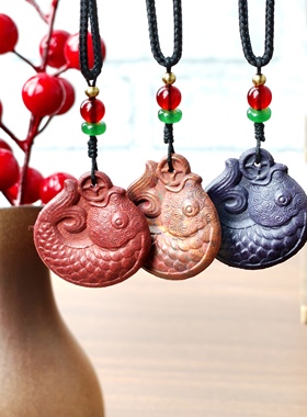 古法合香珠合香牌年年有余吊坠挂件男女款锦鲤鱼项链转运吉祥