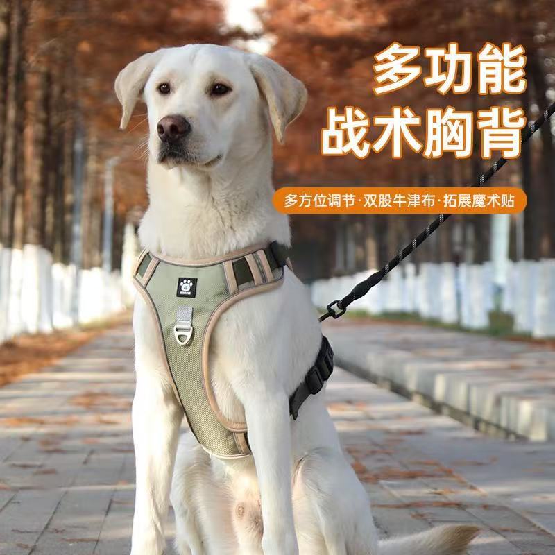 多功能牛津布中大型犬可调节胸背图片