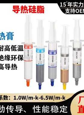 501针筒硅脂大支灰/白导热硅脂 cpu散热膏耐高温导热膏1.0-6.5W