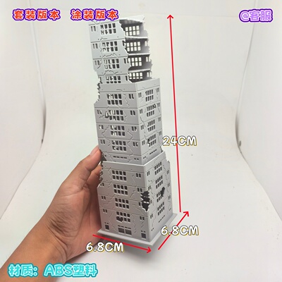 沙盘战损楼房高达奥特曼模型