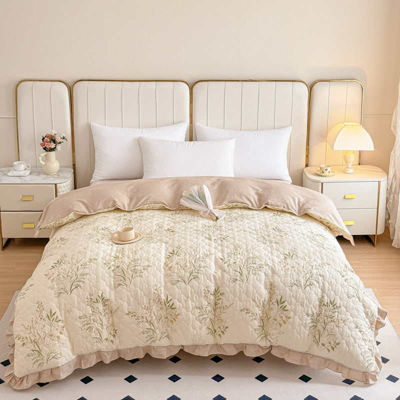 卡通全棉夹棉被套两用被罩加厚纯棉被罩花边保暖被单绗缝厚暖被罩,床上用品,被套,淘宝优惠券,粉丝福利购,淘宝优惠卷