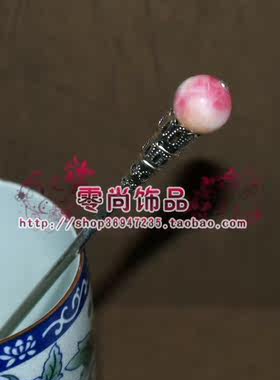 清朝王妃格格旗头步步惊心天然苹果石水晶发簪簪子古装发饰摄影用