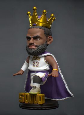 詹姆斯Q版勒布朗手办 NBA 詹姆斯得分王球星系列公仔摆件礼物篮球