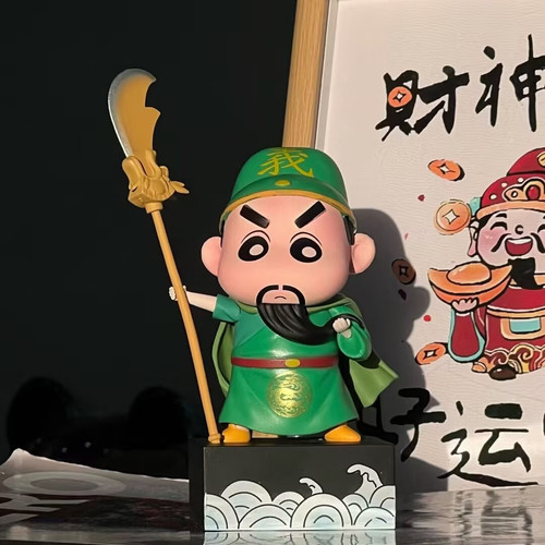 关羽小新蜡笔小新cos系列桌面公仔摆件可爱创意潮玩车载模型礼物