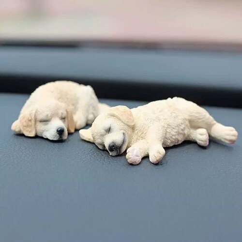 潮玩GK动物系列睡眠小金毛犬拉布拉多摆件手办机箱车载中控台装饰
