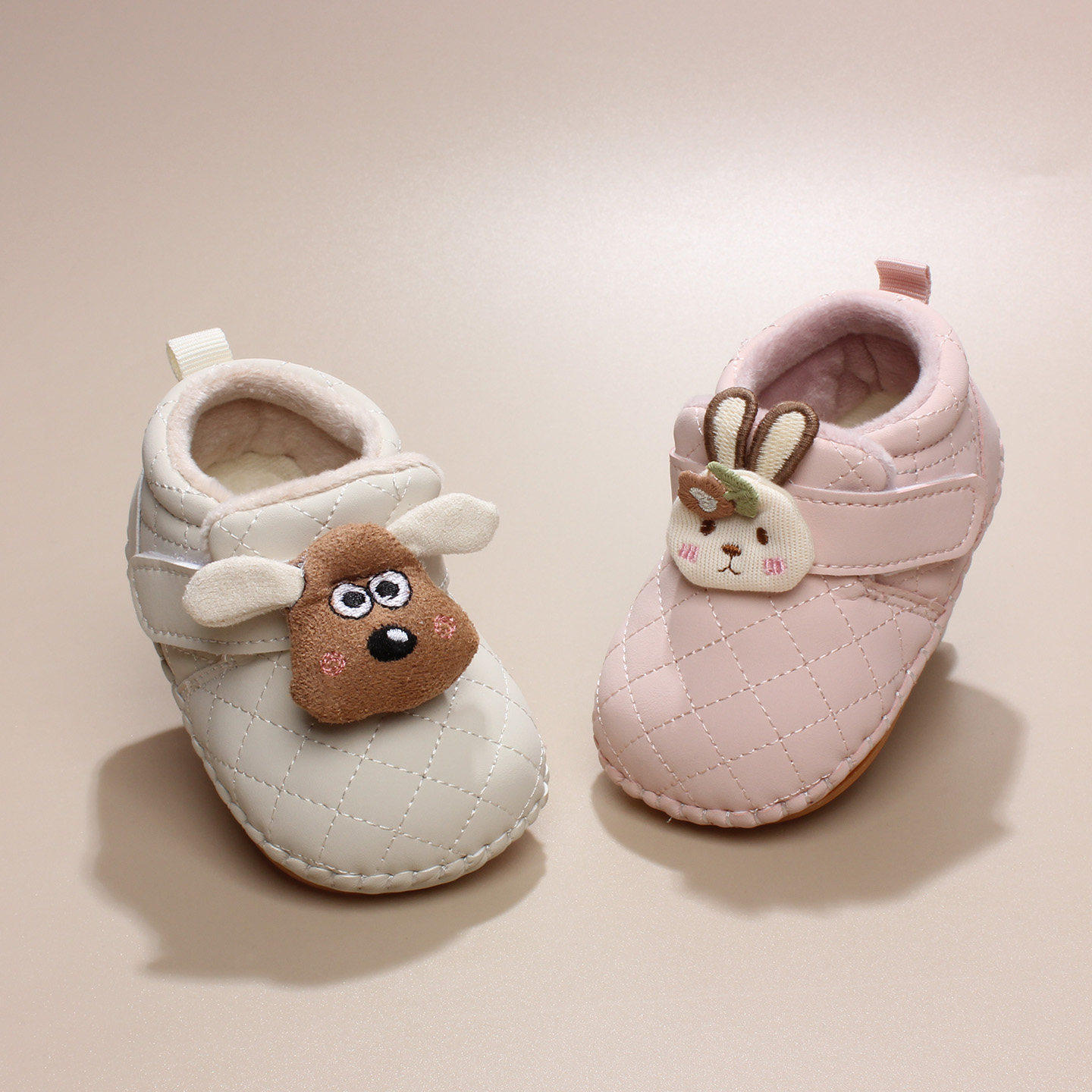 新生婴儿棉鞋冬季男宝宝0-1-2岁室内女童软底学步地板鞋步前童鞋