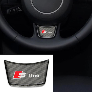 A4L A7下巴装 饰贴片内饰改装 A6L 适用奥迪方向盘碳纤维贴