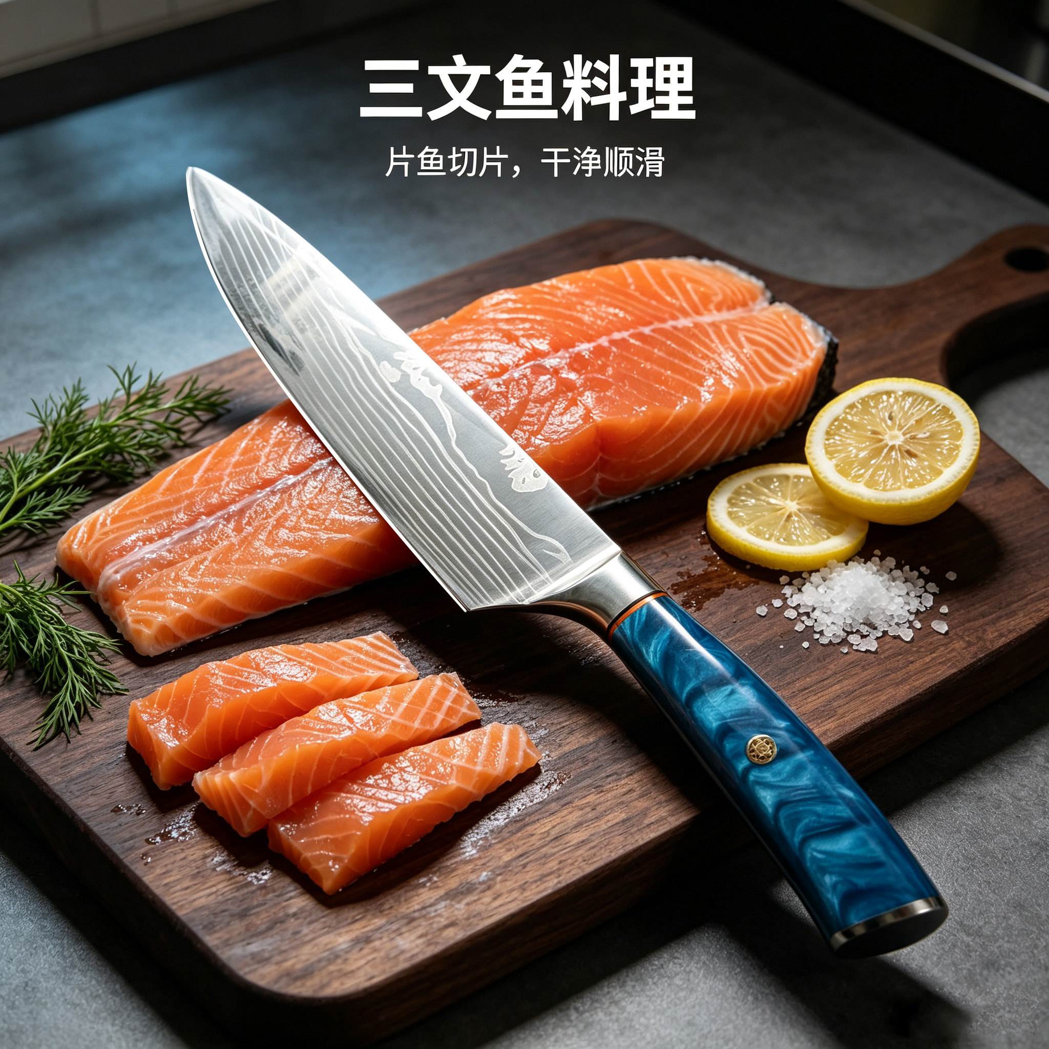 厨刀料理刀三文鱼刀片鱼刀牛肉刀多功能刀