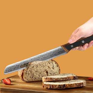 商用不掉渣专用面包刀蛋糕刀切面包刀切吐司烘焙切土司锯齿刀具屑