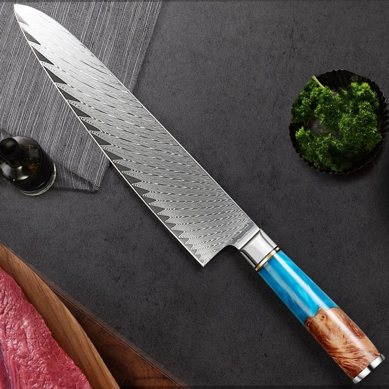 日本vg10大马士革钢刀菜刀家用切片切肉多用料理刀厨师刀锋利刀具