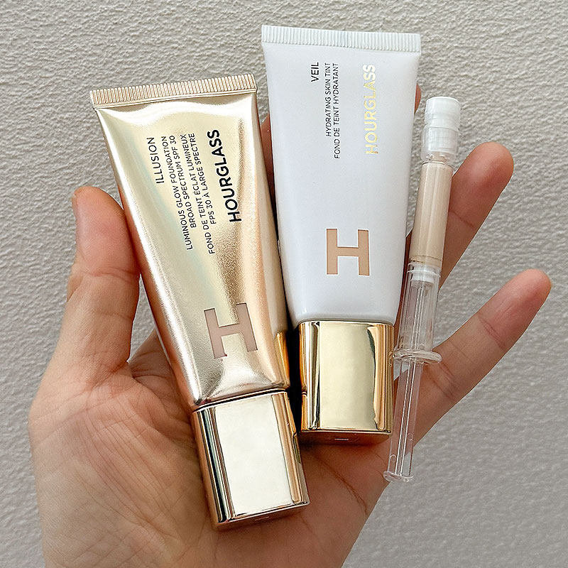 hourglass有色面霜小样试色小白管金管修颜乳素颜霜粉底粉霜