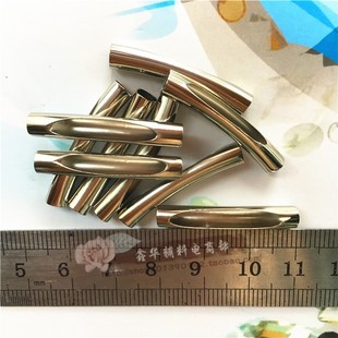 弯管饰品配件铜管银色开心管服装鞋辅料 个性手链项链皮绳DIY材料