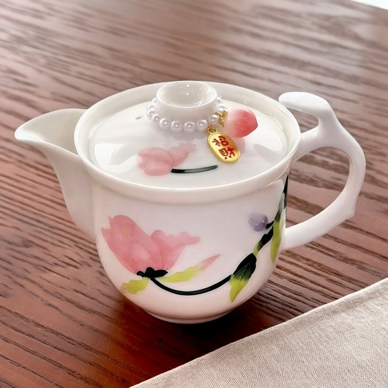 茶壶泡茶家用2025新款手绘功夫茶女士个人专用茶具高级陶瓷单壶,餐饮具,茶壶,淘宝优惠券,粉丝福利购,淘宝优惠卷