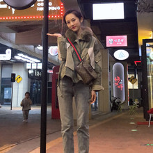 东大门派克狐狸毛小个子韩版ins网红羽绒服女可拆卸内胆宽松短款