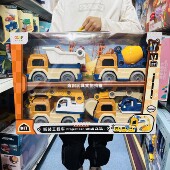 亲子汇拼拆装 工程车挖掘机运载车吊车搅拌车拼装 车男孩益智玩具车