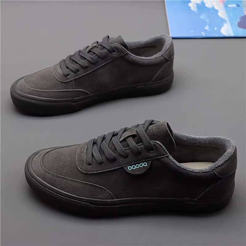男鞋新款秋季系带休闲板鞋男士低帮平底绒布透气布鞋男百搭休闲鞋,流行男鞋,休闲板鞋,淘宝优惠券,粉丝福利购,淘宝优惠卷